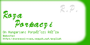 roza porpaczi business card